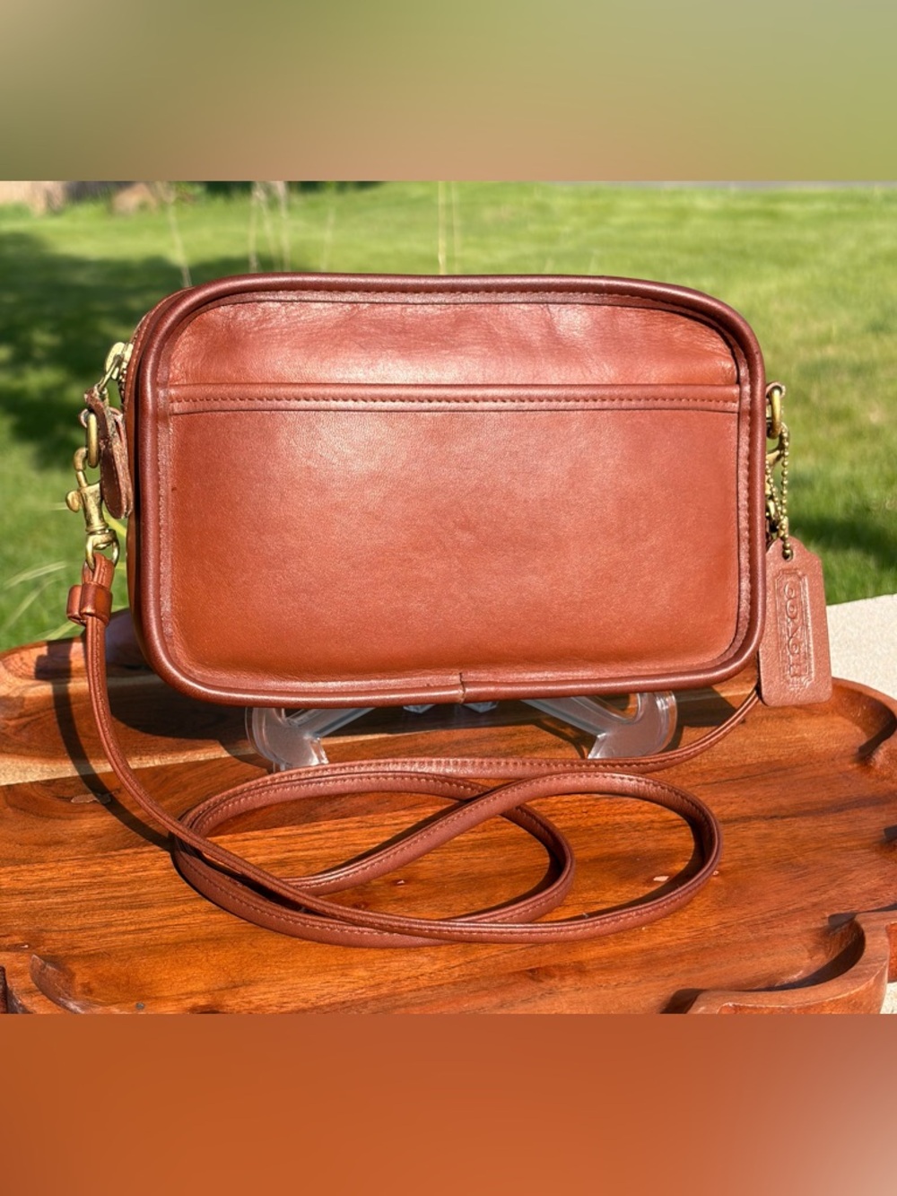 Vintage COACH Carnival Crossbody Saddle Brown Leather 9925 - Picture 15 of 17